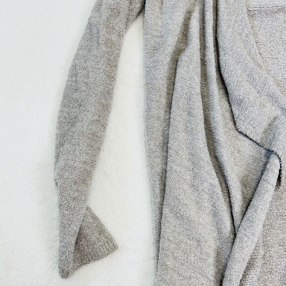 BAREFOOT DREAMS Waterfall Cardigan  S/M Bamboo Chic Lite Open Front Knit Gray - Picture 4 of 16